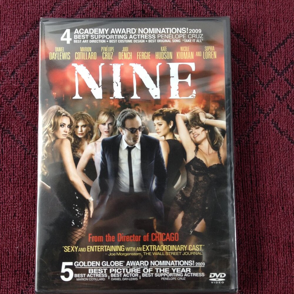 NINE - 2009 - Musical/Romance - Rated PG/13 - DVD - Sealed - New